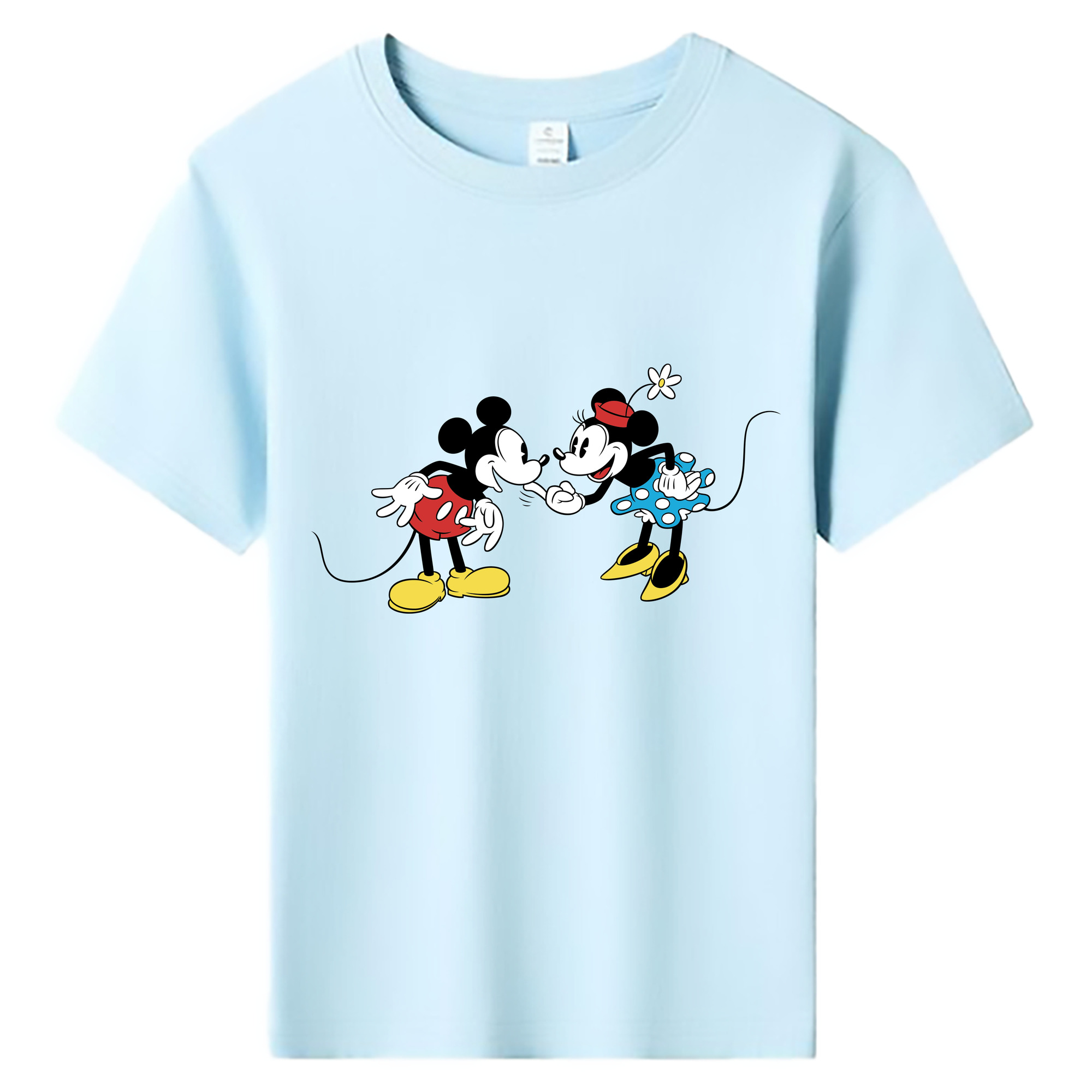 ミッキーマウス Mickey Mouse 綿100％キッズTシャツ（フロントプリント）